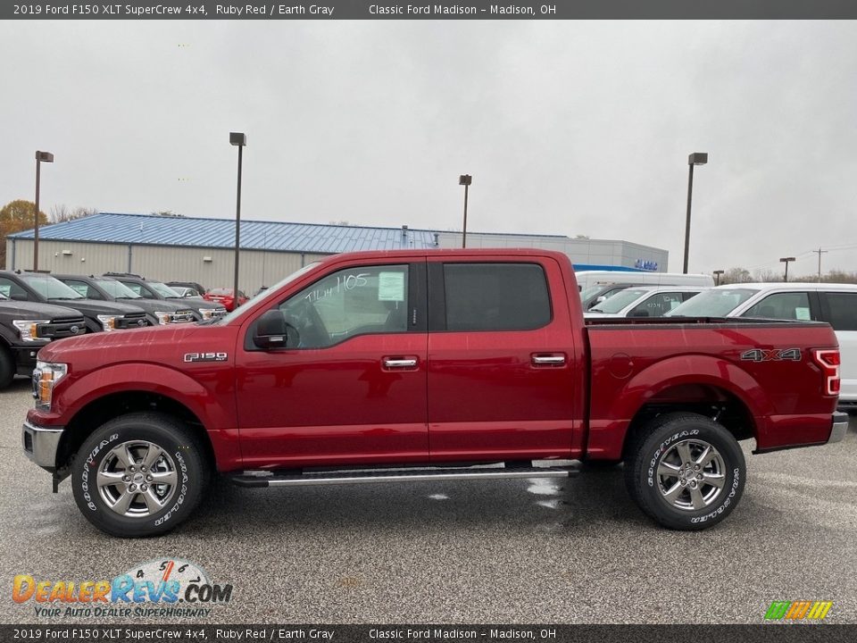 2019 Ford F150 XLT SuperCrew 4x4 Ruby Red / Earth Gray Photo #5
