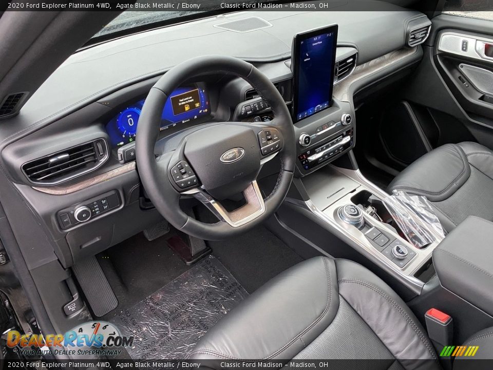 Ebony Interior - 2020 Ford Explorer Platinum 4WD Photo #4