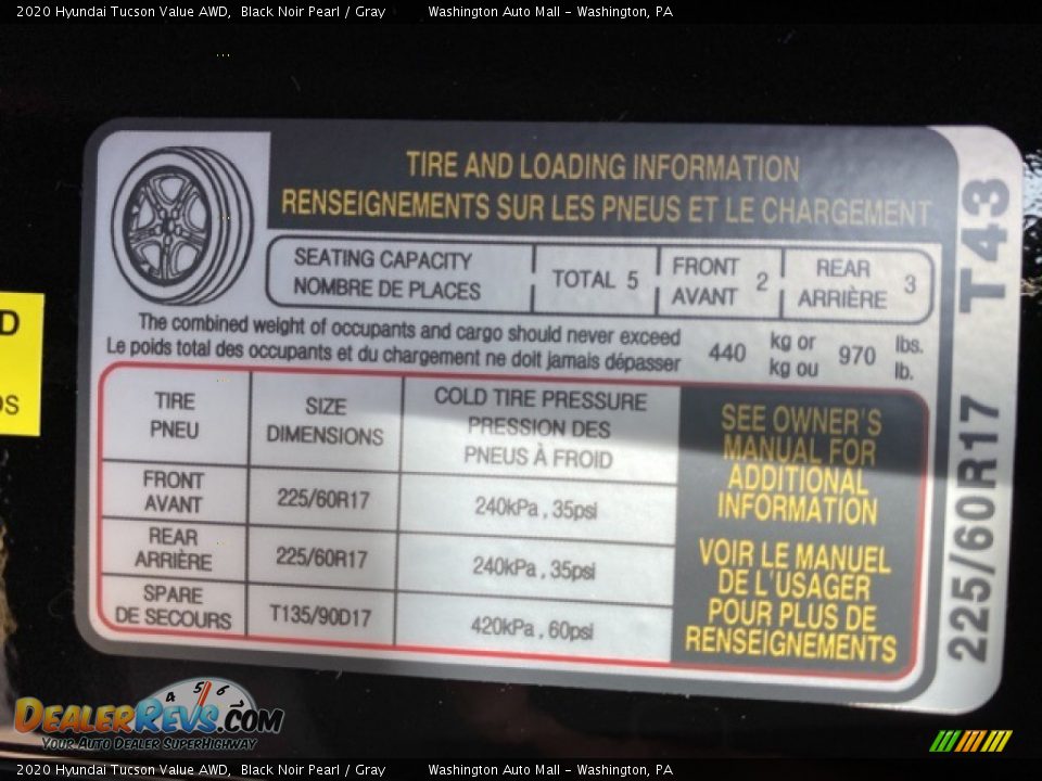 2020 Hyundai Tucson Value AWD Black Noir Pearl / Gray Photo #9