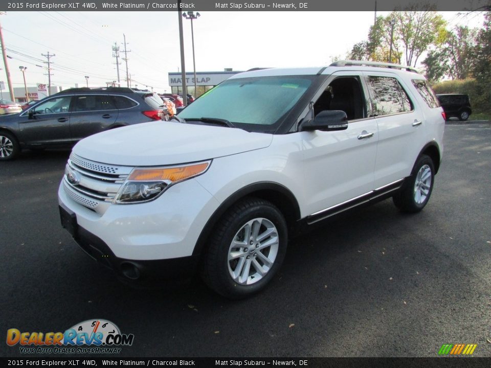2015 Ford Explorer XLT 4WD White Platinum / Charcoal Black Photo #2
