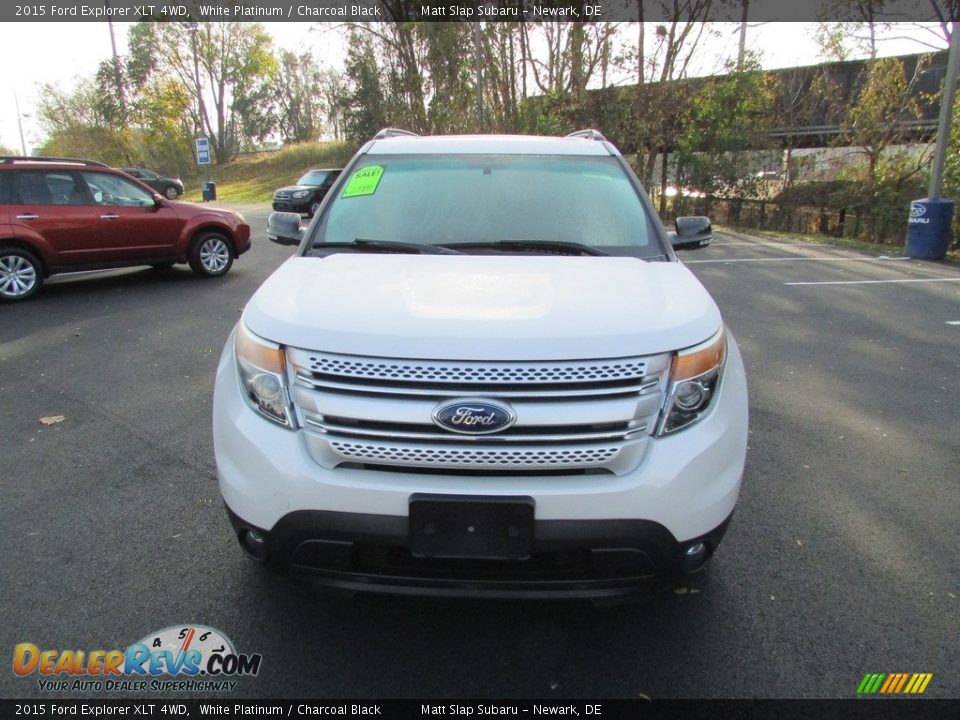 2015 Ford Explorer XLT 4WD White Platinum / Charcoal Black Photo #3