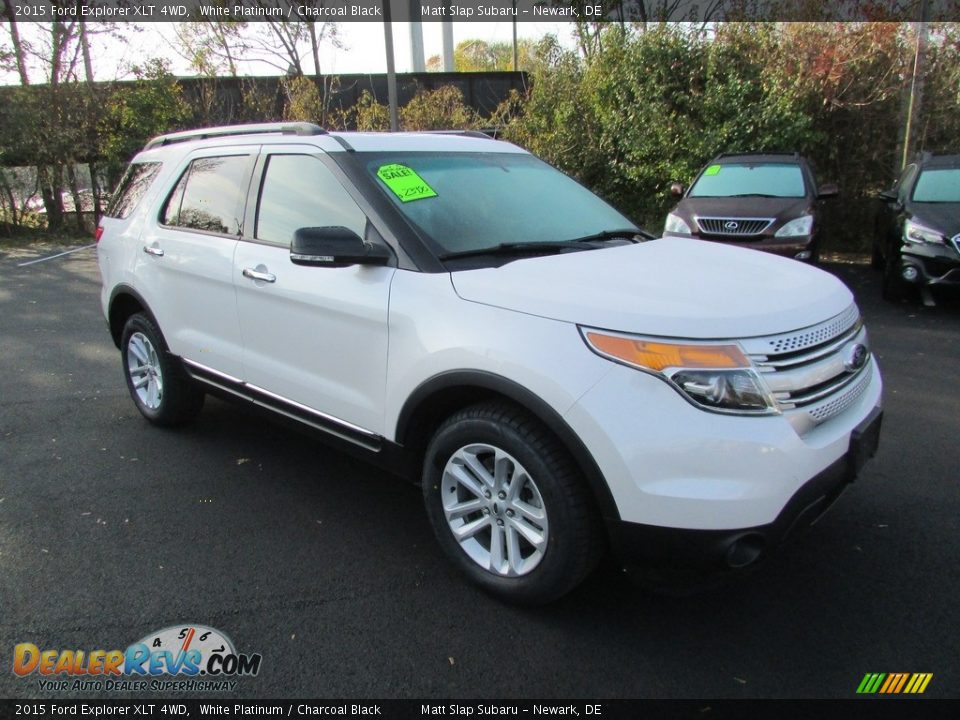 2015 Ford Explorer XLT 4WD White Platinum / Charcoal Black Photo #4