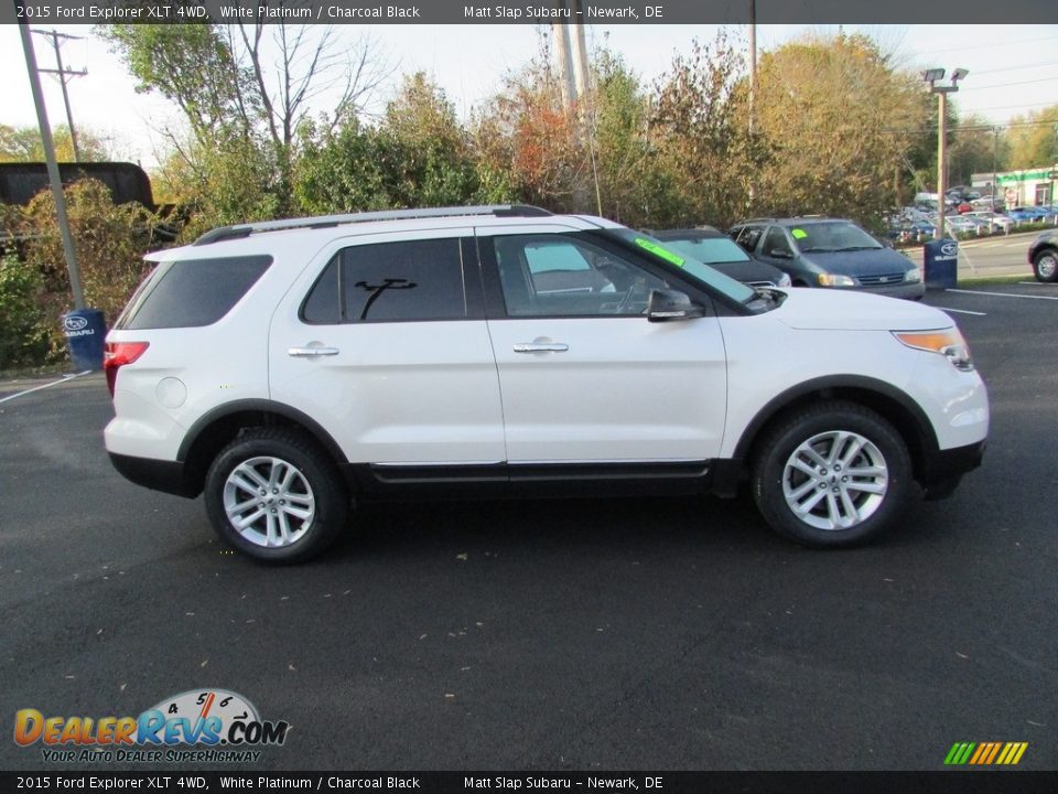 2015 Ford Explorer XLT 4WD White Platinum / Charcoal Black Photo #5