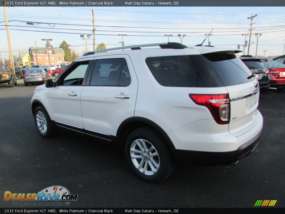 2015 Ford Explorer XLT 4WD White Platinum / Charcoal Black Photo #8