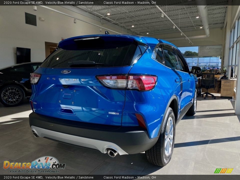 2020 Ford Escape SE 4WD Velocity Blue Metallic / Sandstone Photo #5
