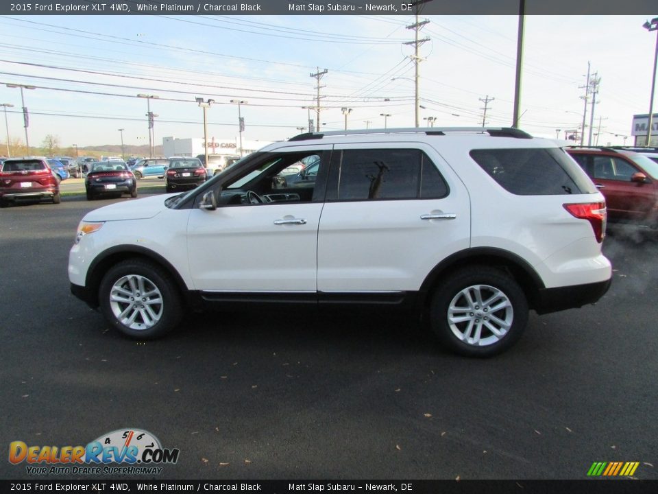 2015 Ford Explorer XLT 4WD White Platinum / Charcoal Black Photo #9