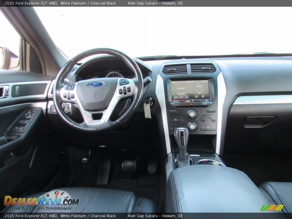 2015 Ford Explorer XLT 4WD White Platinum / Charcoal Black Photo #10