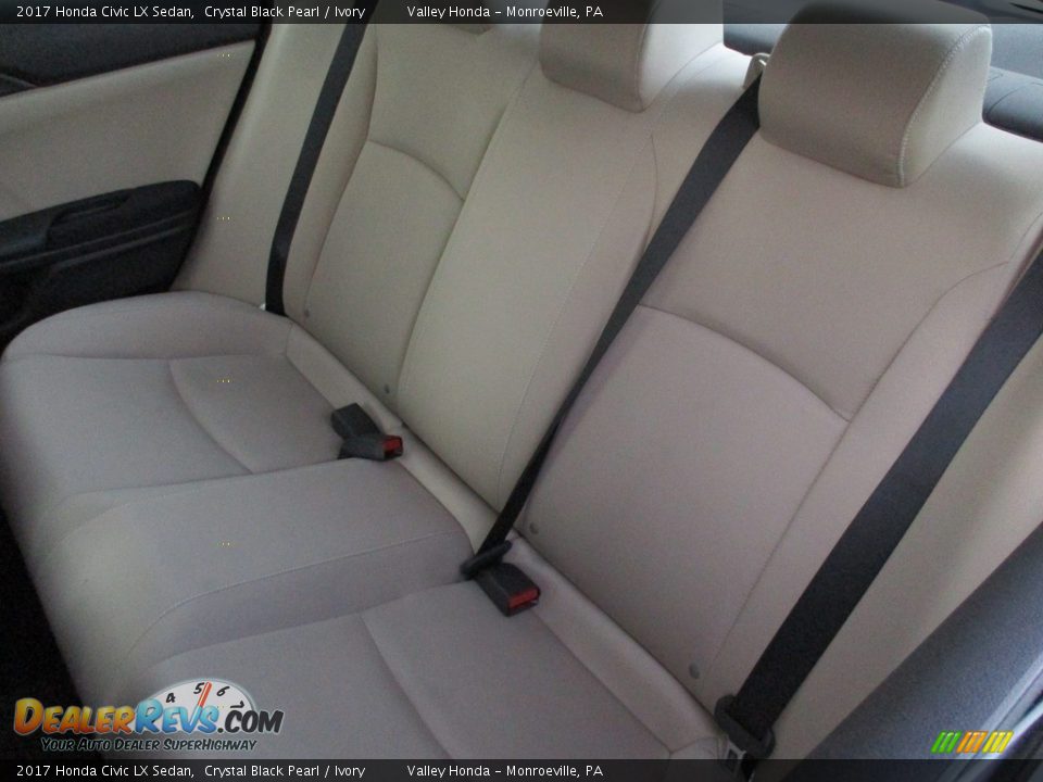 2017 Honda Civic LX Sedan Crystal Black Pearl / Ivory Photo #12