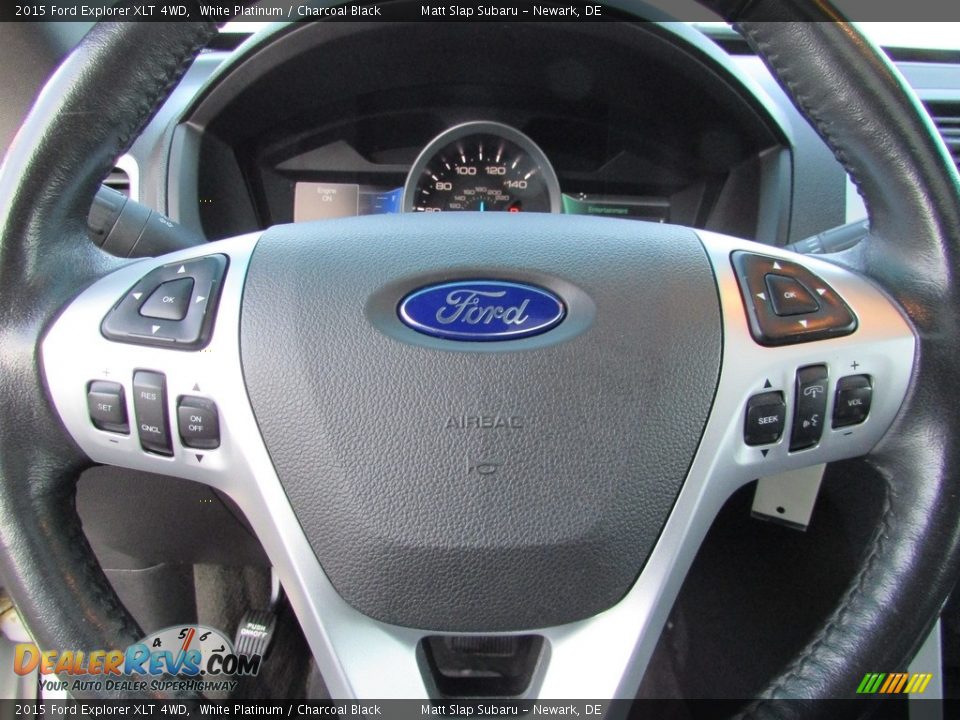 2015 Ford Explorer XLT 4WD White Platinum / Charcoal Black Photo #11