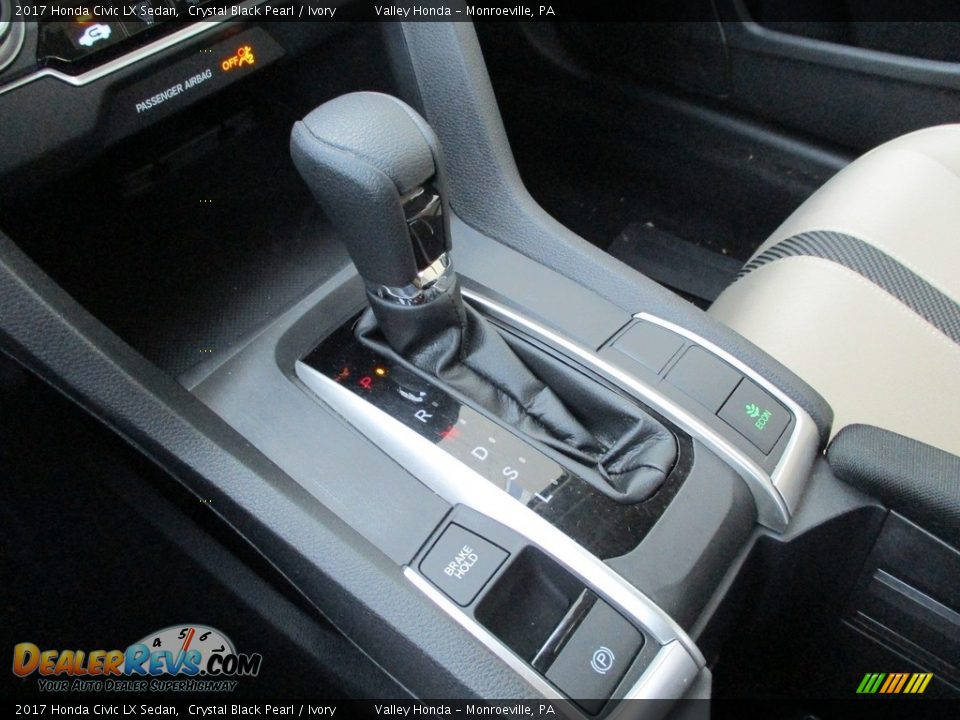 2017 Honda Civic LX Sedan Crystal Black Pearl / Ivory Photo #14