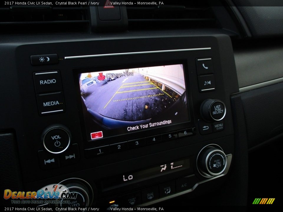 2017 Honda Civic LX Sedan Crystal Black Pearl / Ivory Photo #16