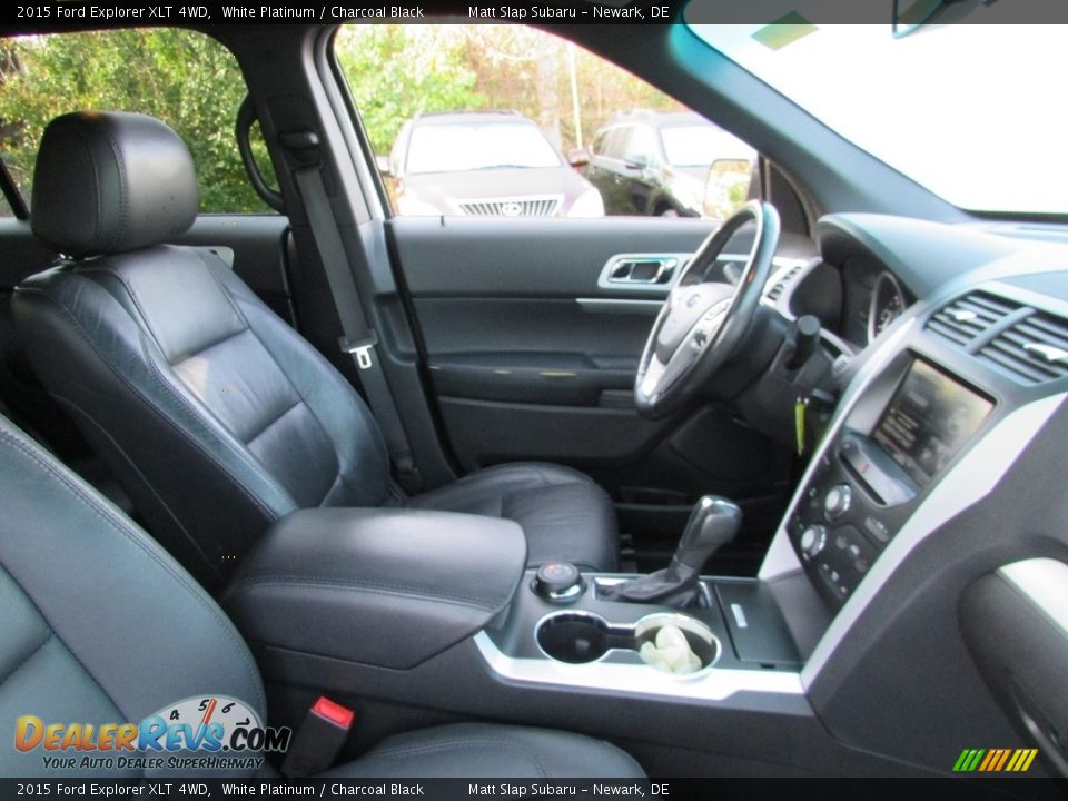 2015 Ford Explorer XLT 4WD White Platinum / Charcoal Black Photo #17