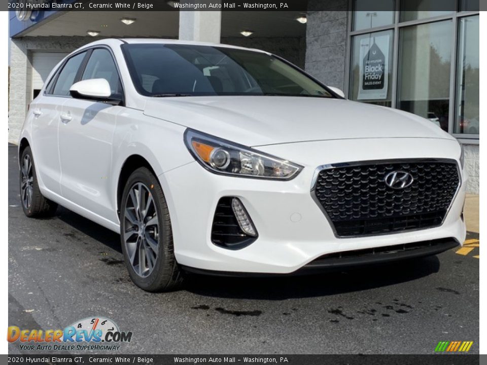 2020 Hyundai Elantra GT Ceramic White / Beige Photo #1