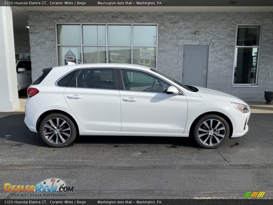 2020 Hyundai Elantra GT Ceramic White / Beige Photo #3