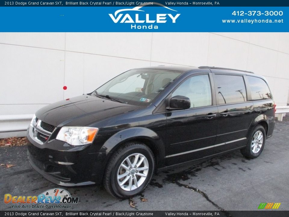 2013 Dodge Grand Caravan SXT Brilliant Black Crystal Pearl / Black/Light Graystone Photo #1