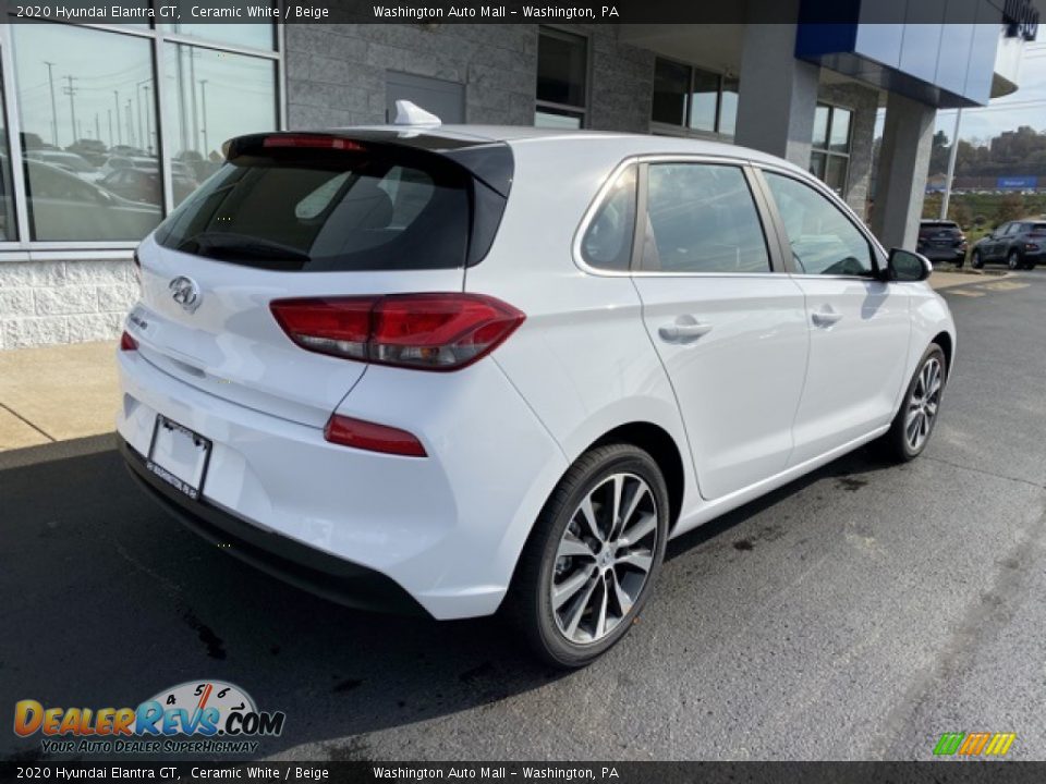 2020 Hyundai Elantra GT Ceramic White / Beige Photo #4