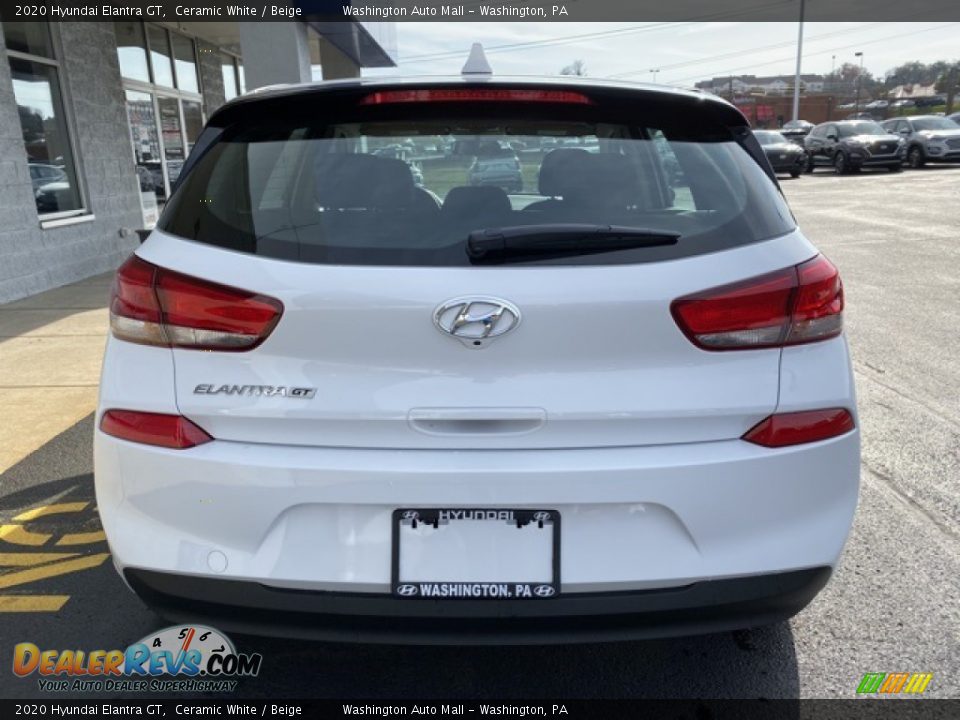 2020 Hyundai Elantra GT Ceramic White / Beige Photo #5