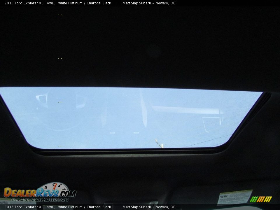 2015 Ford Explorer XLT 4WD White Platinum / Charcoal Black Photo #21