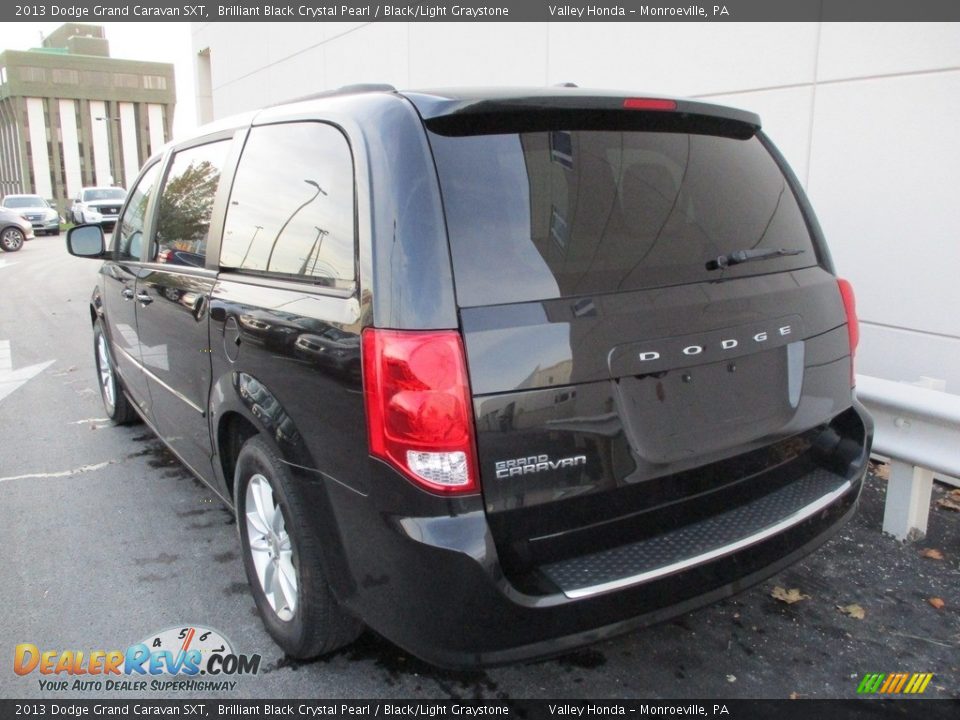 2013 Dodge Grand Caravan SXT Brilliant Black Crystal Pearl / Black/Light Graystone Photo #3
