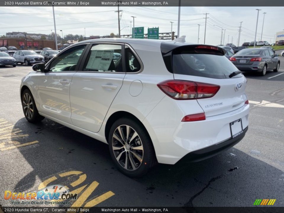 2020 Hyundai Elantra GT Ceramic White / Beige Photo #6