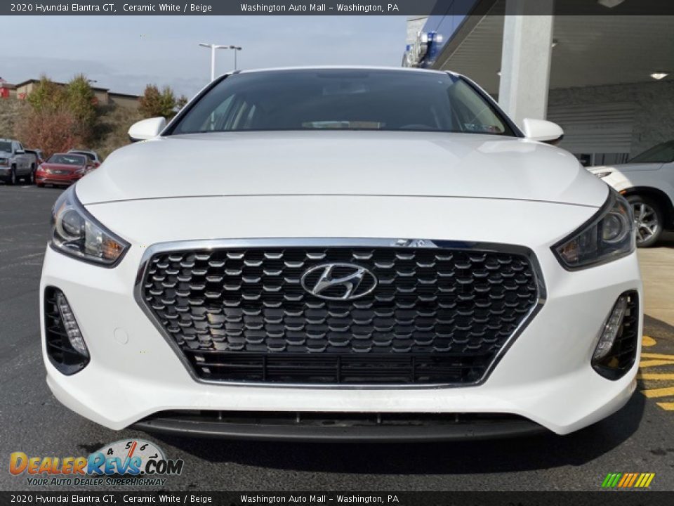 2020 Hyundai Elantra GT Ceramic White / Beige Photo #8