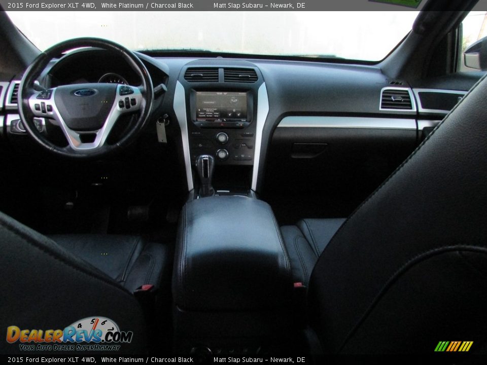 2015 Ford Explorer XLT 4WD White Platinum / Charcoal Black Photo #25