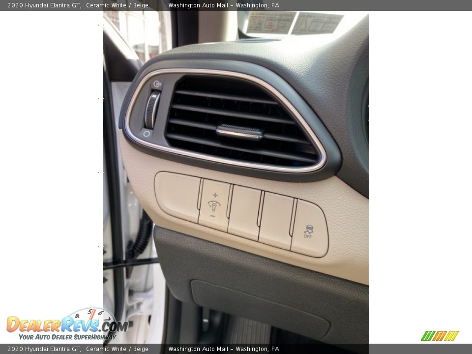 2020 Hyundai Elantra GT Ceramic White / Beige Photo #13