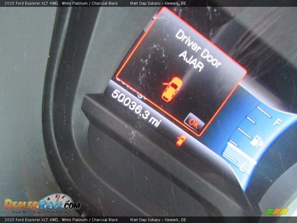 2015 Ford Explorer XLT 4WD White Platinum / Charcoal Black Photo #28