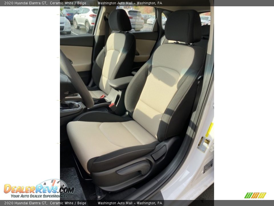 2020 Hyundai Elantra GT Ceramic White / Beige Photo #15