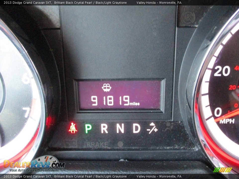 2013 Dodge Grand Caravan SXT Brilliant Black Crystal Pearl / Black/Light Graystone Photo #20