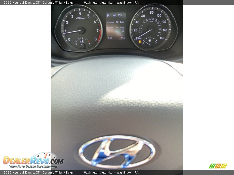 2020 Hyundai Elantra GT Ceramic White / Beige Photo #31