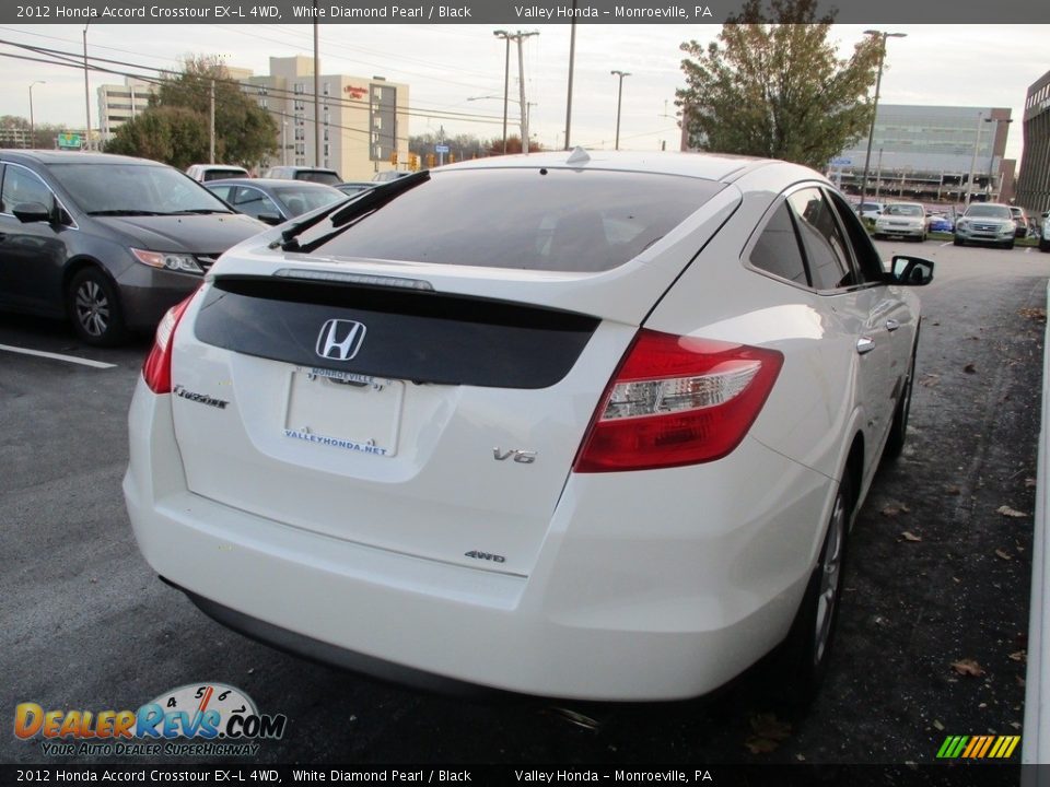 2012 Honda Accord Crosstour EX-L 4WD White Diamond Pearl / Black Photo #5
