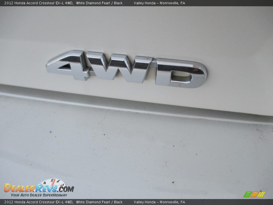 2012 Honda Accord Crosstour EX-L 4WD White Diamond Pearl / Black Photo #6