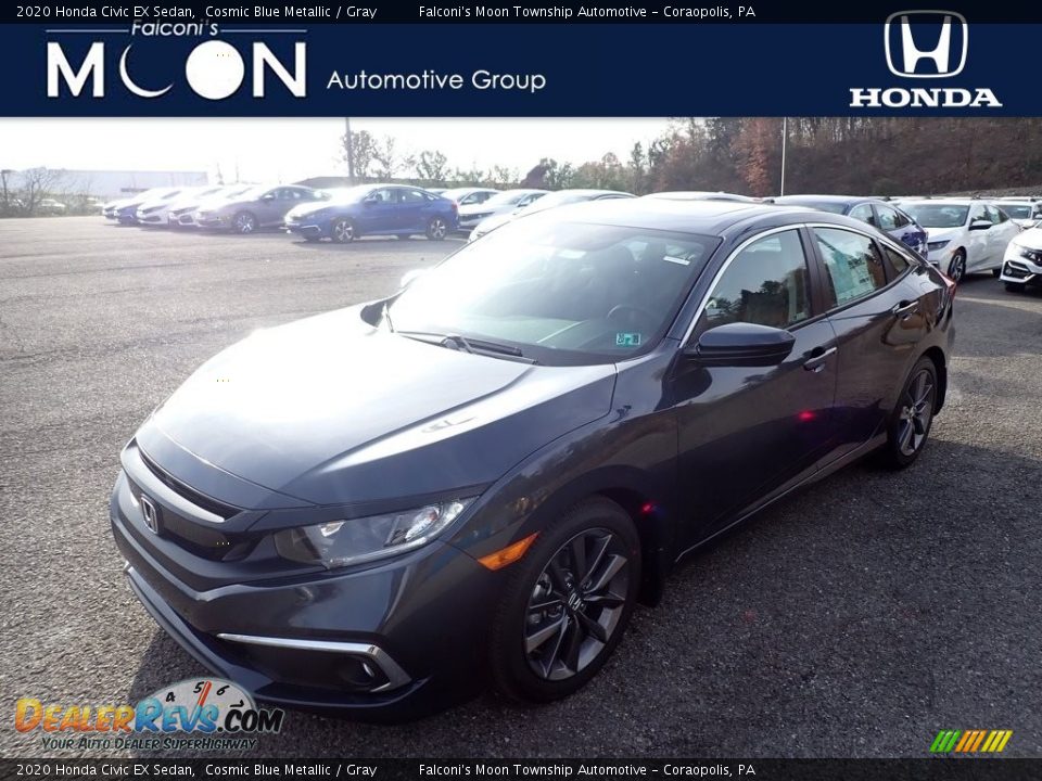 2020 Honda Civic EX Sedan Cosmic Blue Metallic / Gray Photo #1
