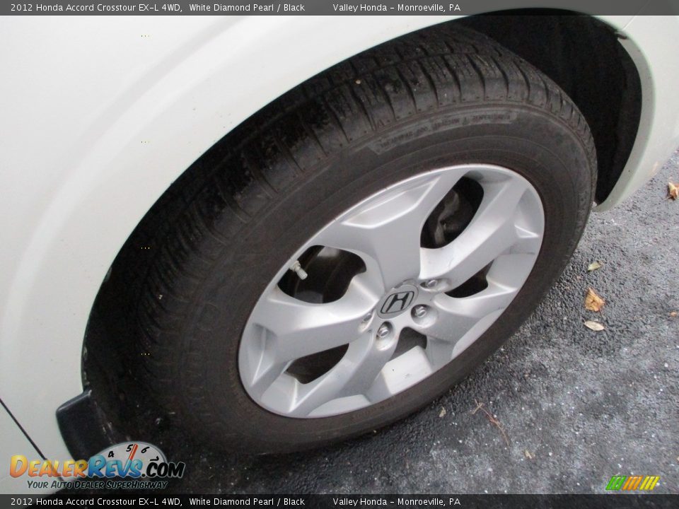 2012 Honda Accord Crosstour EX-L 4WD White Diamond Pearl / Black Photo #7