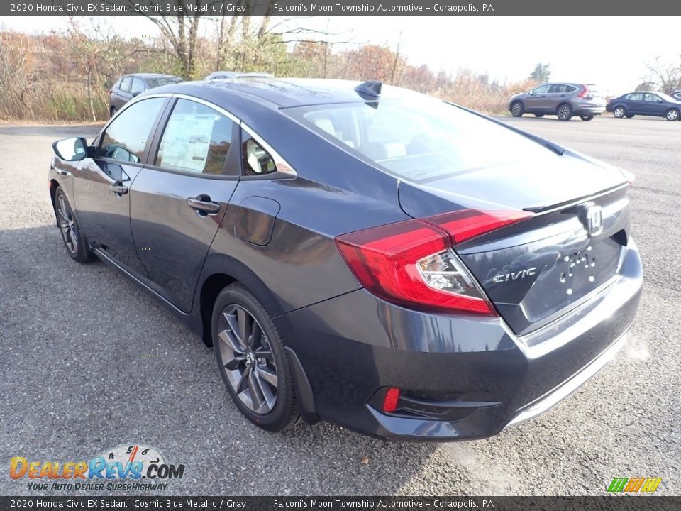 2020 Honda Civic EX Sedan Cosmic Blue Metallic / Gray Photo #2