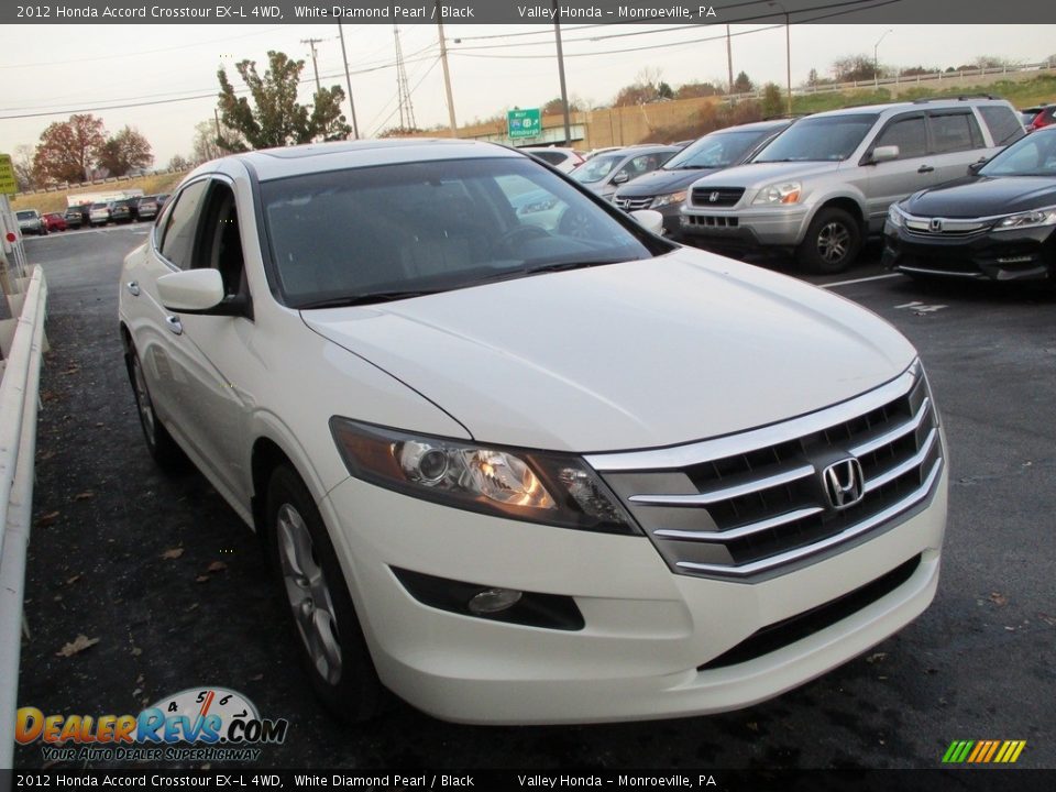 2012 Honda Accord Crosstour EX-L 4WD White Diamond Pearl / Black Photo #8