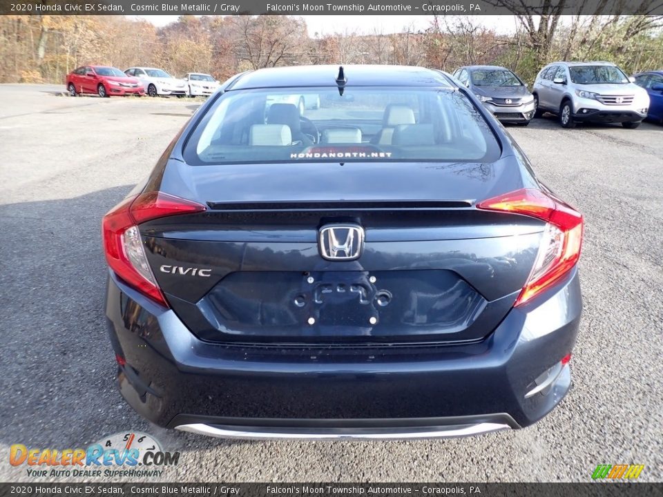 2020 Honda Civic EX Sedan Cosmic Blue Metallic / Gray Photo #3