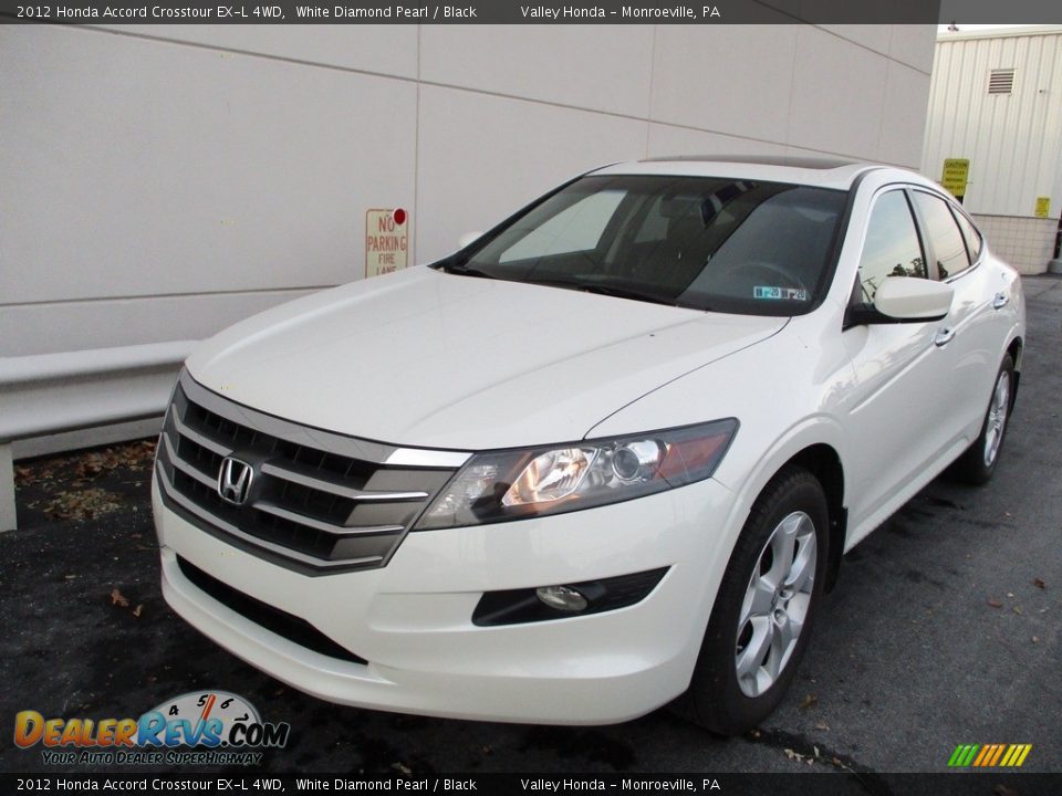 2012 Honda Accord Crosstour EX-L 4WD White Diamond Pearl / Black Photo #10