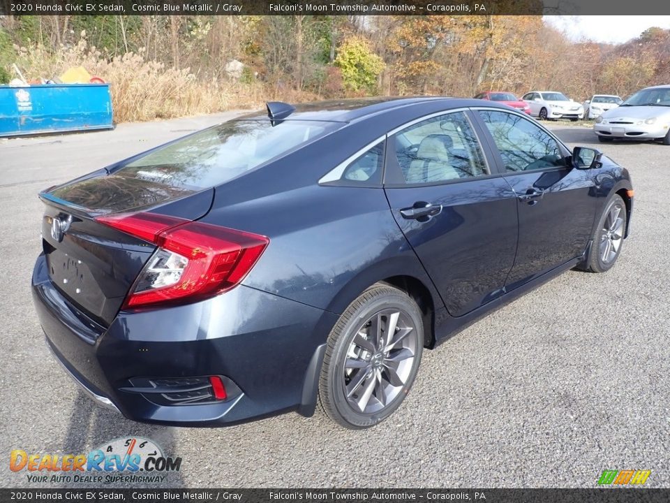 2020 Honda Civic EX Sedan Cosmic Blue Metallic / Gray Photo #4