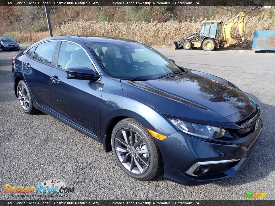 2020 Honda Civic EX Sedan Cosmic Blue Metallic / Gray Photo #5
