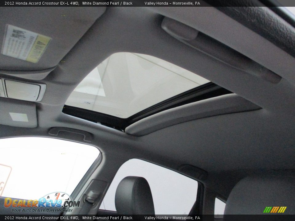 2012 Honda Accord Crosstour EX-L 4WD White Diamond Pearl / Black Photo #12