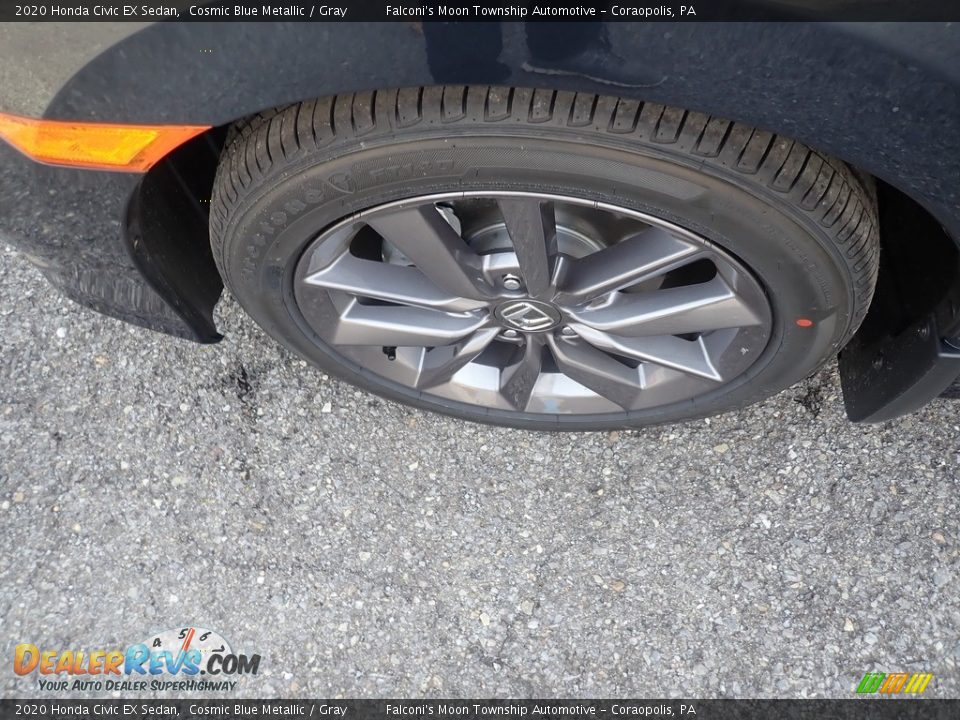 2020 Honda Civic EX Sedan Cosmic Blue Metallic / Gray Photo #7