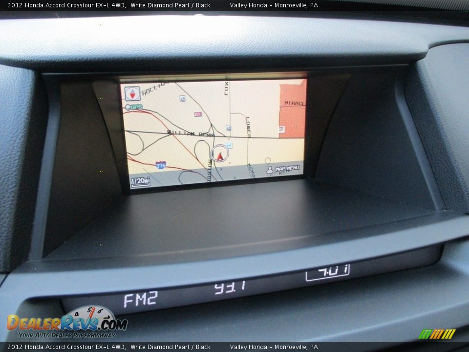 2012 Honda Accord Crosstour EX-L 4WD White Diamond Pearl / Black Photo #15
