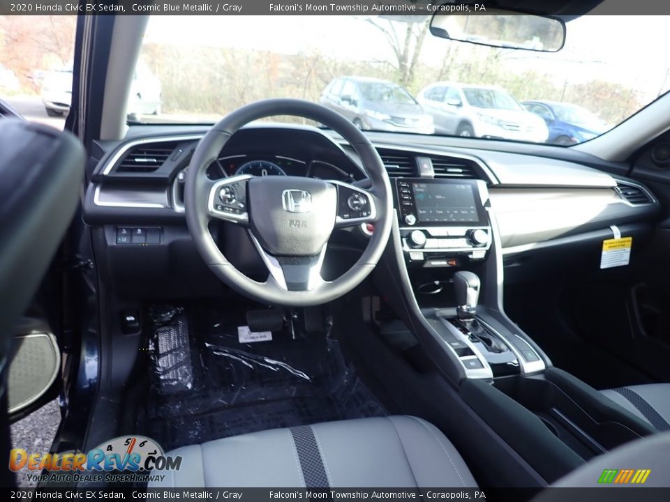 2020 Honda Civic EX Sedan Cosmic Blue Metallic / Gray Photo #10
