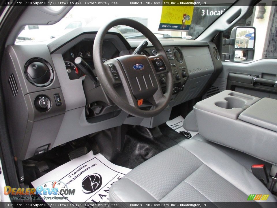 2016 Ford F250 Super Duty XL Crew Cab 4x4 Oxford White / Steel Photo #6