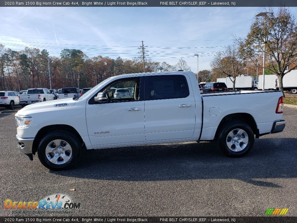 2020 Ram 1500 Big Horn Crew Cab 4x4 Bright White / Light Frost Beige/Black Photo #3