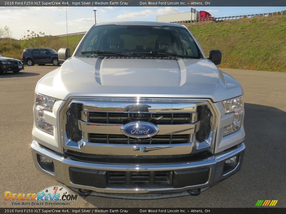 2016 Ford F150 XLT SuperCrew 4x4 Ingot Silver / Medium Earth Gray Photo #3