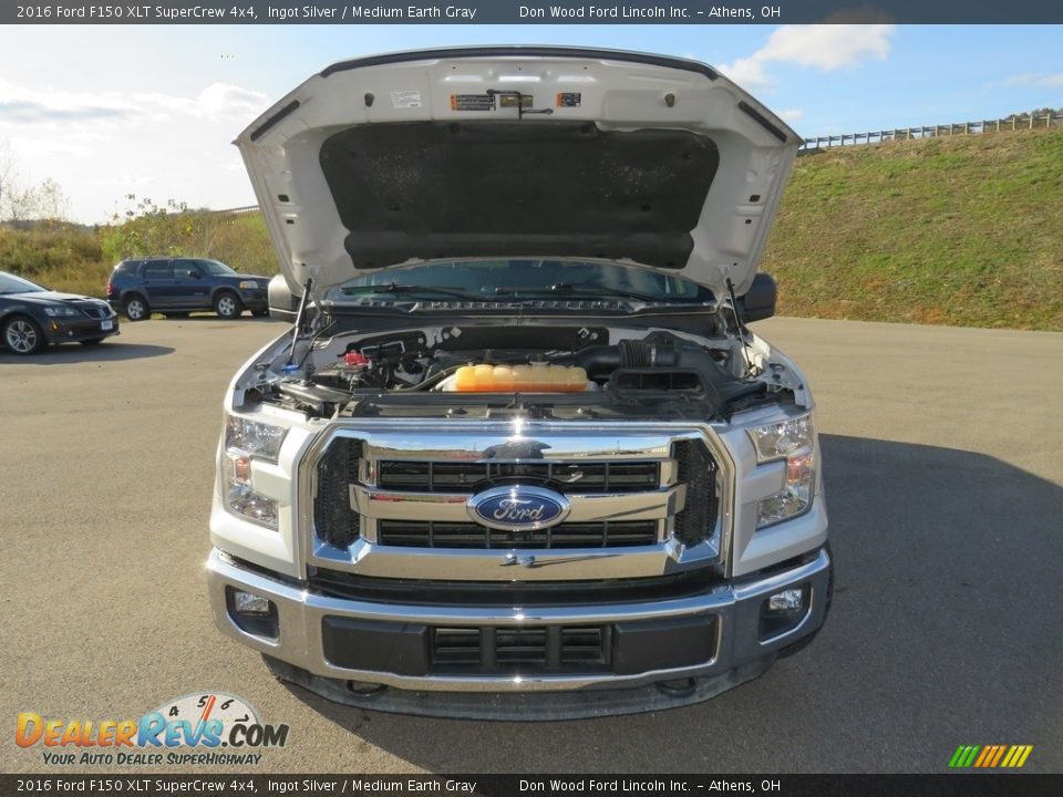 2016 Ford F150 XLT SuperCrew 4x4 Ingot Silver / Medium Earth Gray Photo #4