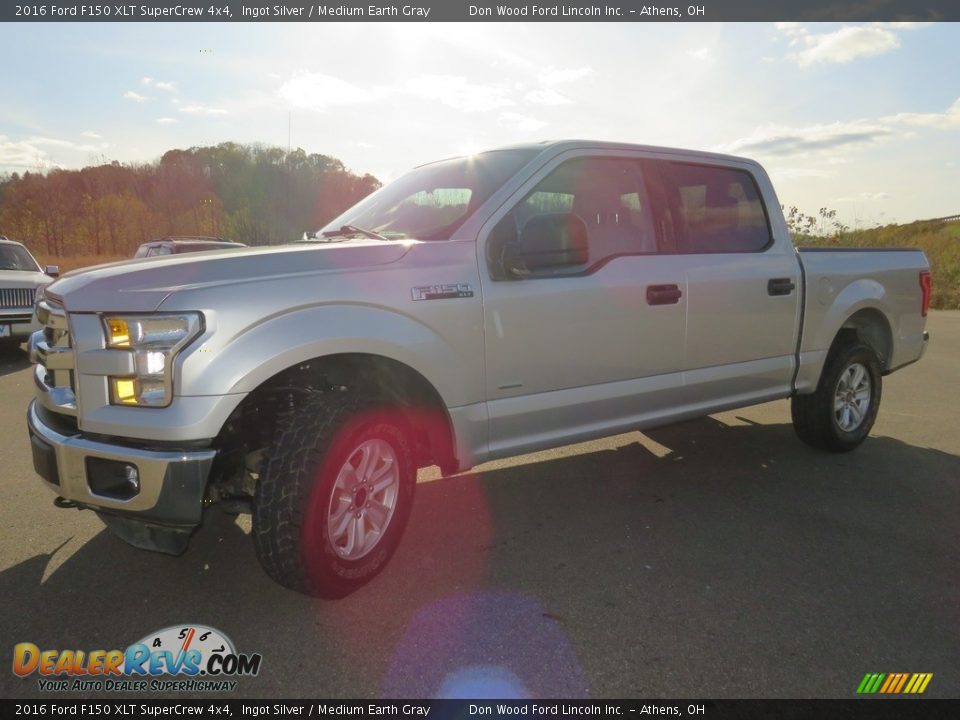 2016 Ford F150 XLT SuperCrew 4x4 Ingot Silver / Medium Earth Gray Photo #6